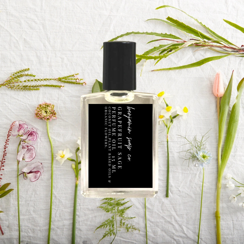 Benjamin Soap Co. Natural Plant-Based Perfume Roller - Grapefruit Sage
