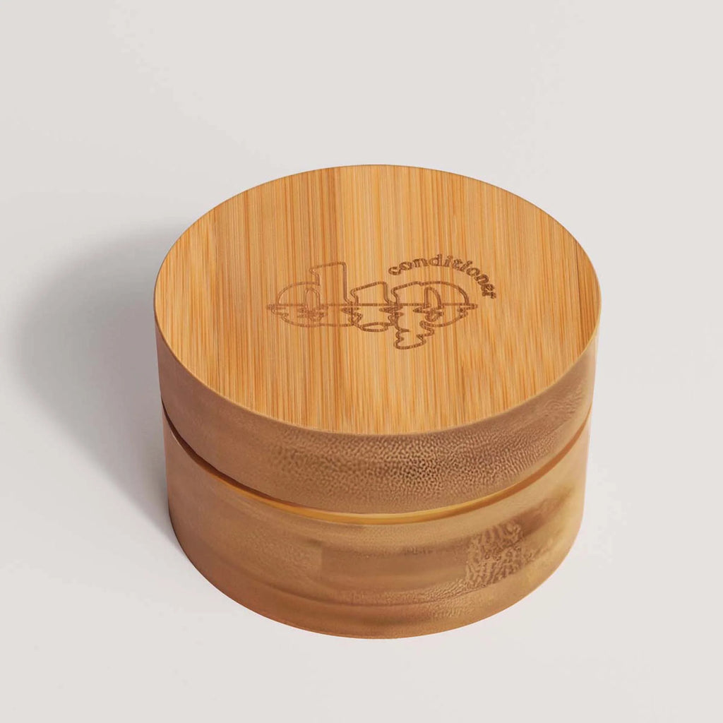 Dip Natural Large Circle Bamboo Conditioner Travel Case with Coaster