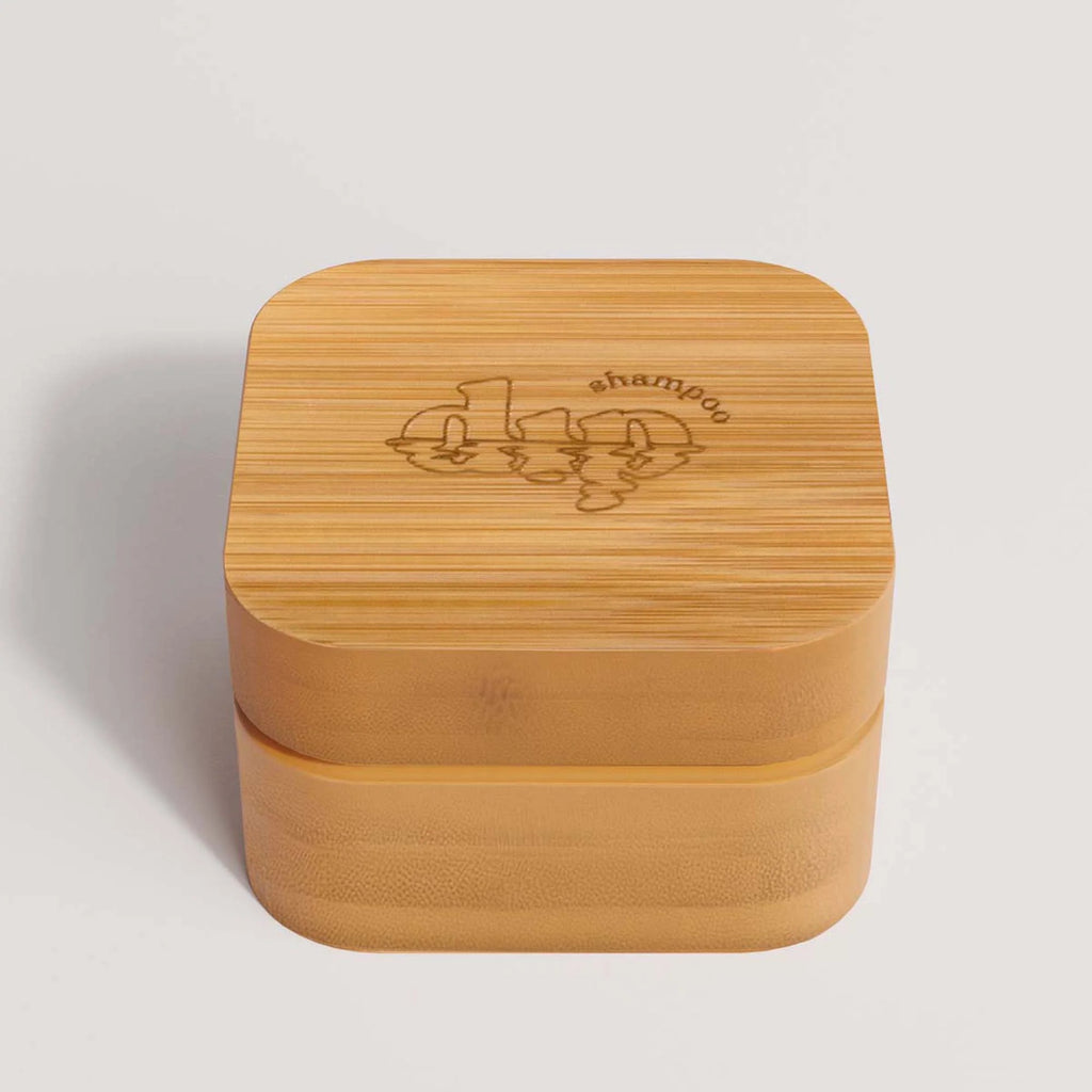 Dip Natural Large Square Bamboo Shampoo Travel Case with Coaster