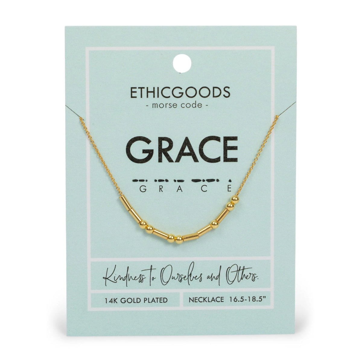 EthicGoods Classic Gold Morse Code Beaded Necklace - Grace – Terra ...