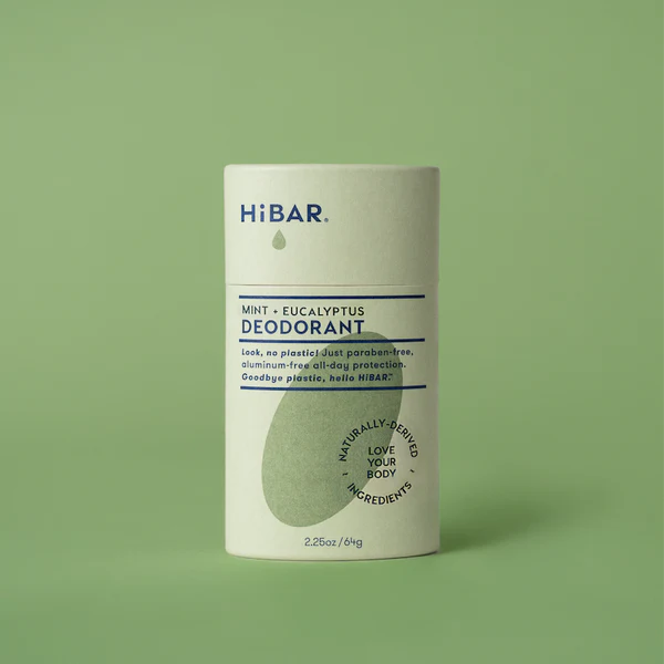 HiBar Plastic Free Aluminum Free Deodorant - Eucalyptus & Mint – Terra ...