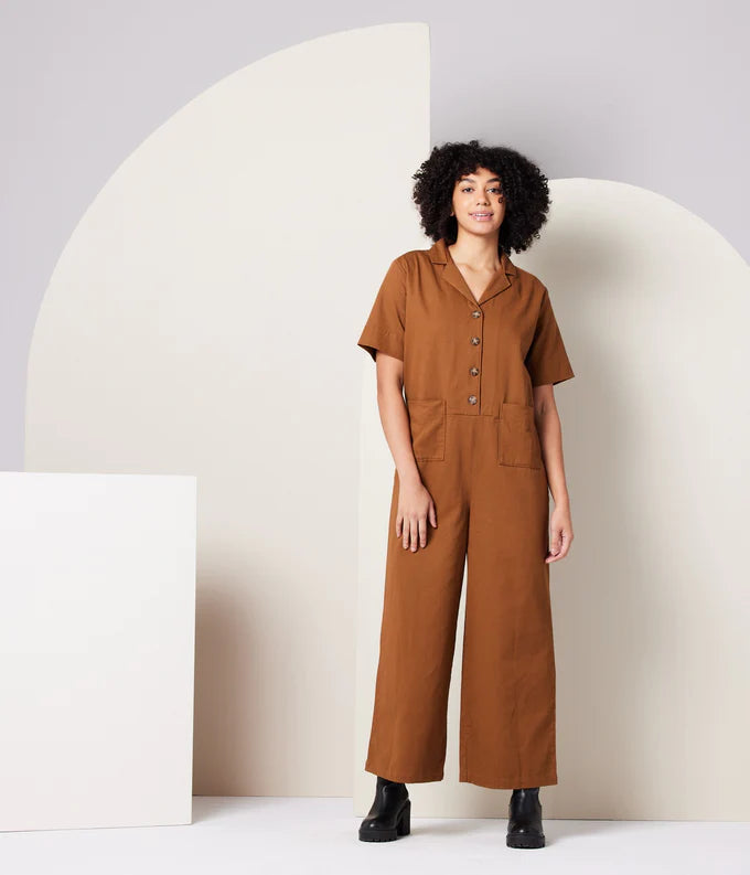 Known Supply Organic Cotton Gemini Jumpsuit in Spice