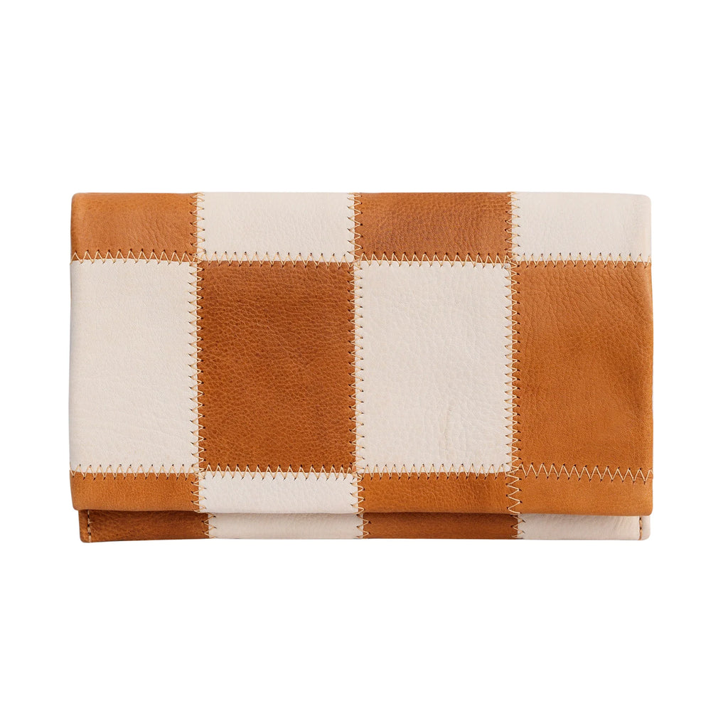 Latico Leathers Genuine Leather Patch Wallet in Oat