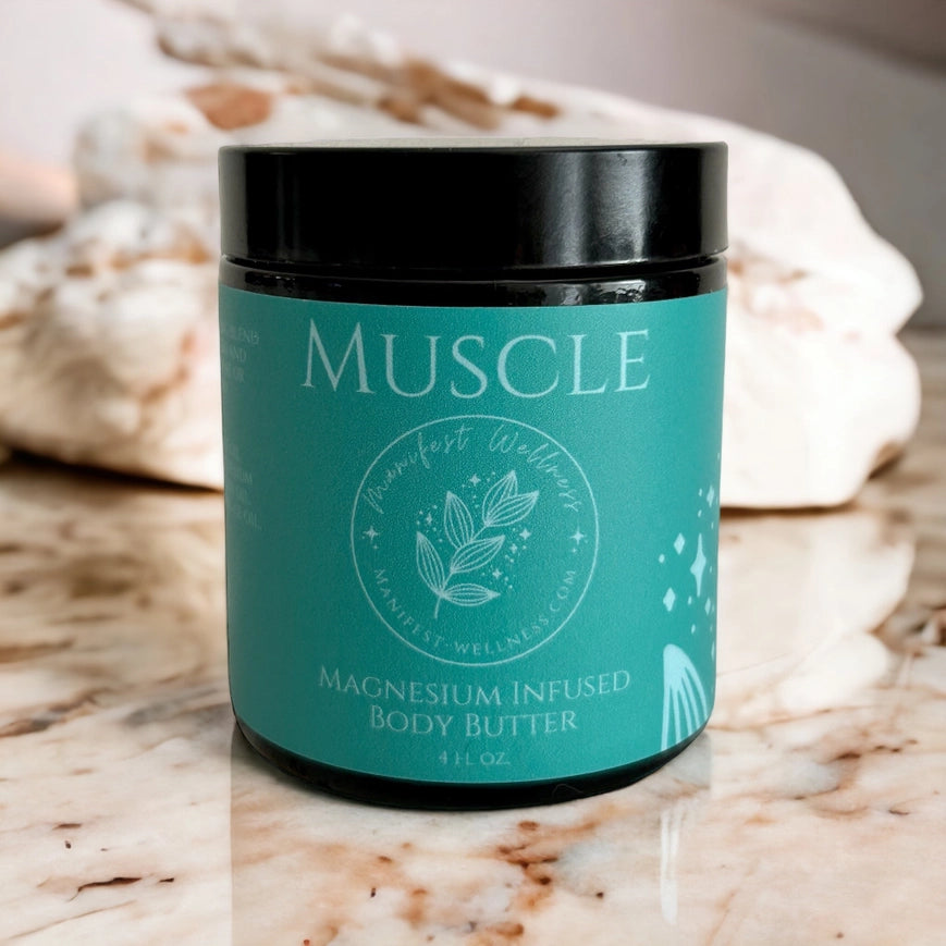 Manifest Wellness Magnesium Muscle Body Butter Organic Butters & Soothing Oils