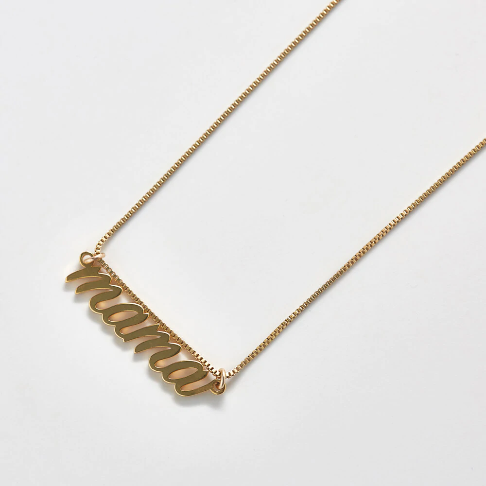 Admiral Row Gold MAMA Necklace for Mothers and Moms 