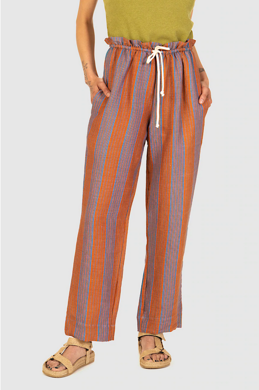 Back Beat Co. Linen Lounge Pant in Stripes