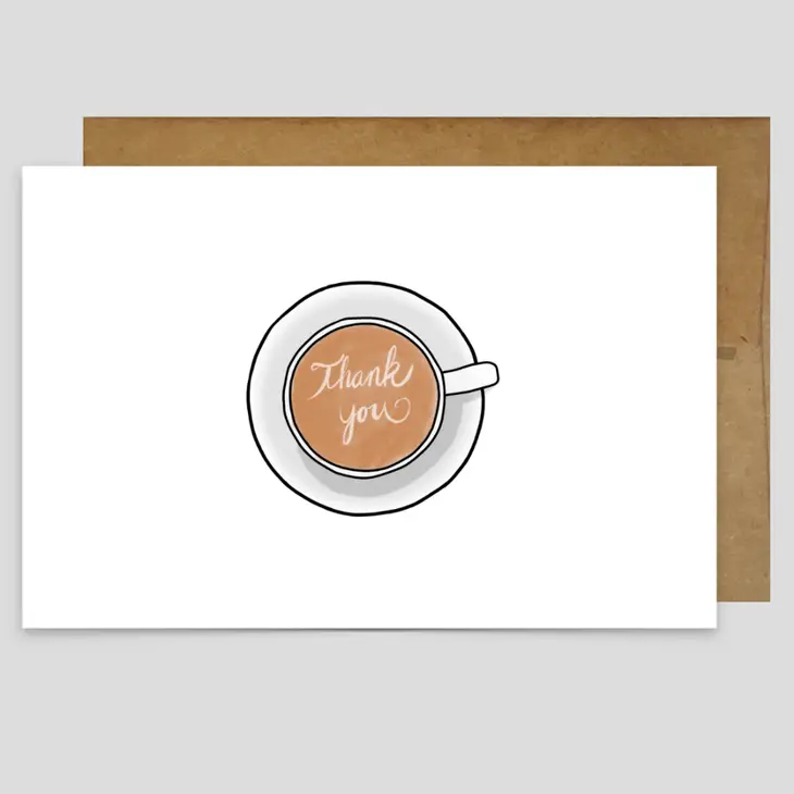 Kevin & Kaia Local Artist Greeting Card - Thank You Latte Art