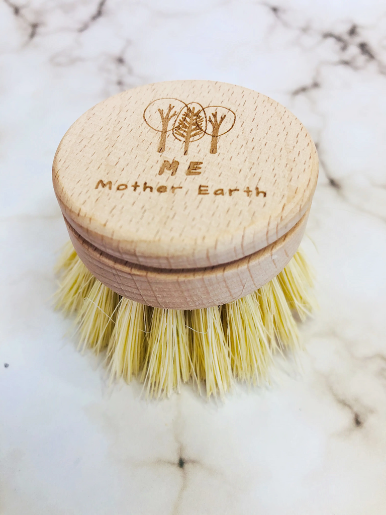 Me.Mother Earth Coated Beechwood & Sisal Fiber Coated Kitchen Dish Brush REFILL Head ONLY