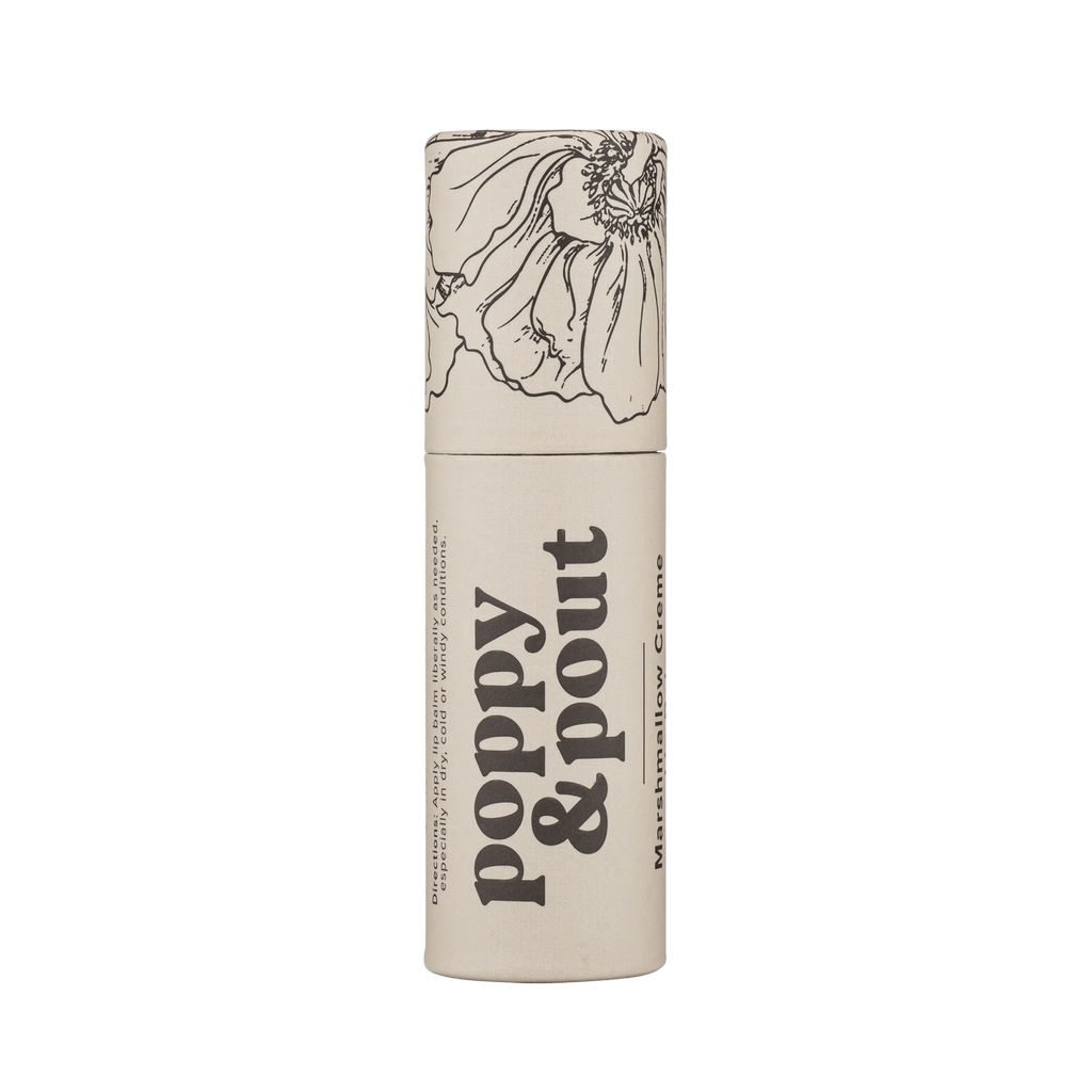 Poppy & Pout Natural, Cruelty-Free Eco Friendly Marshmallow Creme Lip Balm