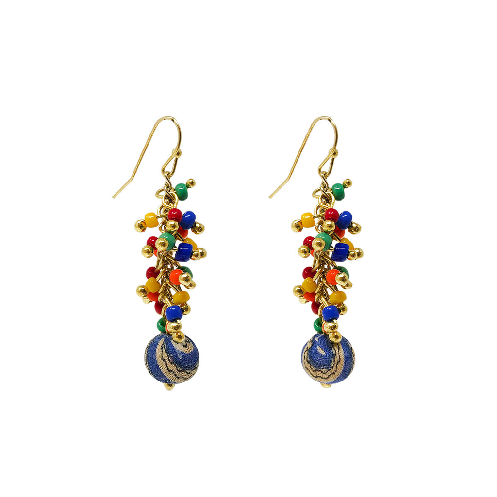 WorldFinds Handmade Confetti Kantha Cluster Earrings