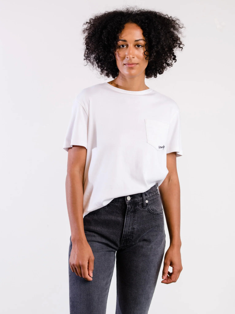 ABLE 100% Cotton Rib Lennox Pocket Tee - Howdy