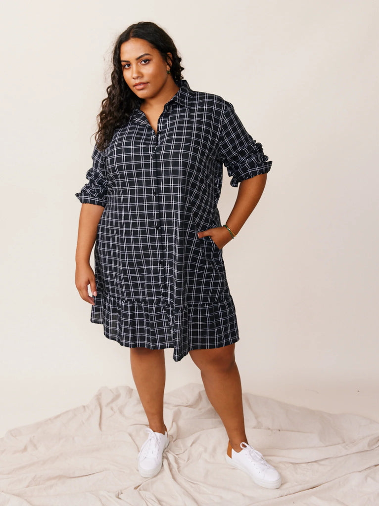 flounce shirt dress Women's Plus Petite - Poplin Flounce Shirtdress - Bright Pink - 22