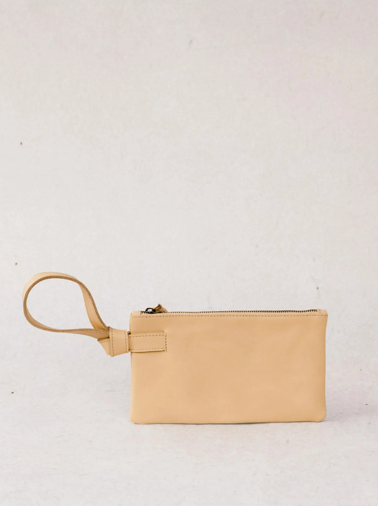 ABLE Clothing Rachel Genuine Leather Wristlet - Sand