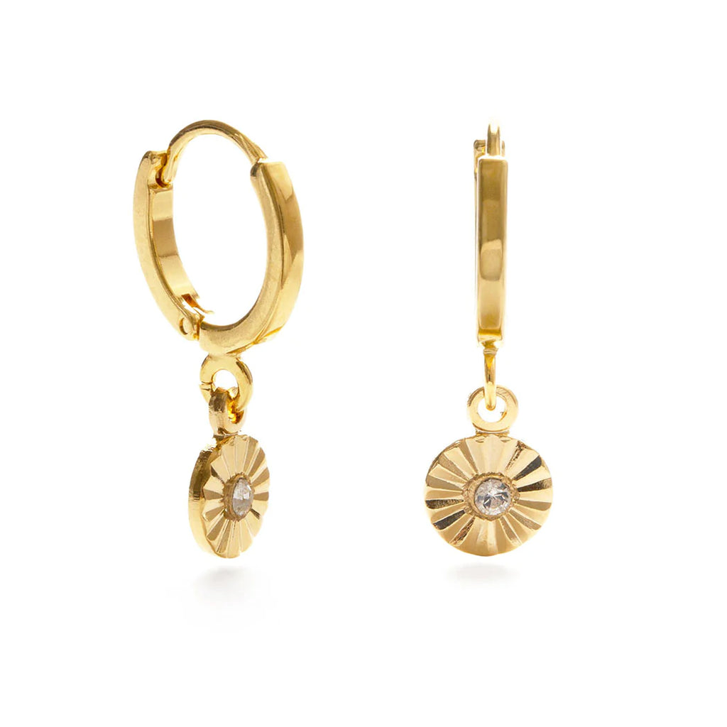 Amano Studio Jewelry Crystal Wink Huggie Hoop Earrings