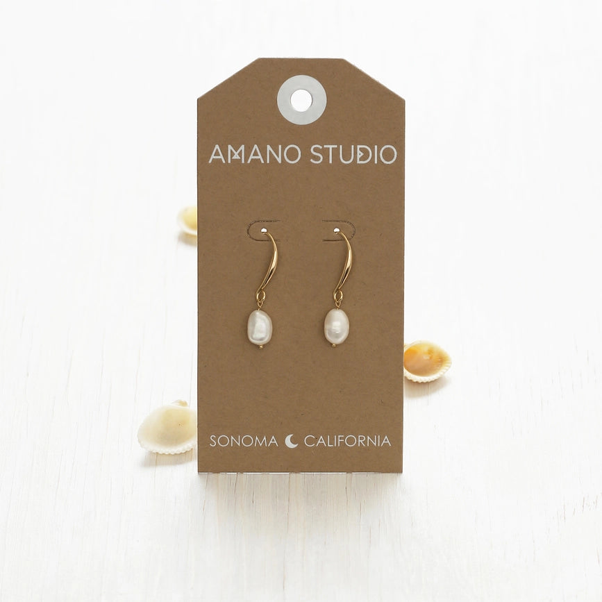 Amano Studio Jewelry Large Drop Pearl Earrings