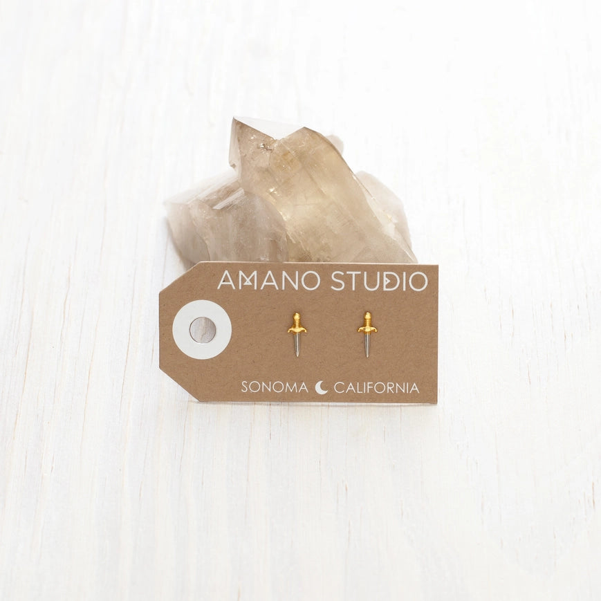 Amano Studio Jewelry Tiny Dagger Stud Earrings