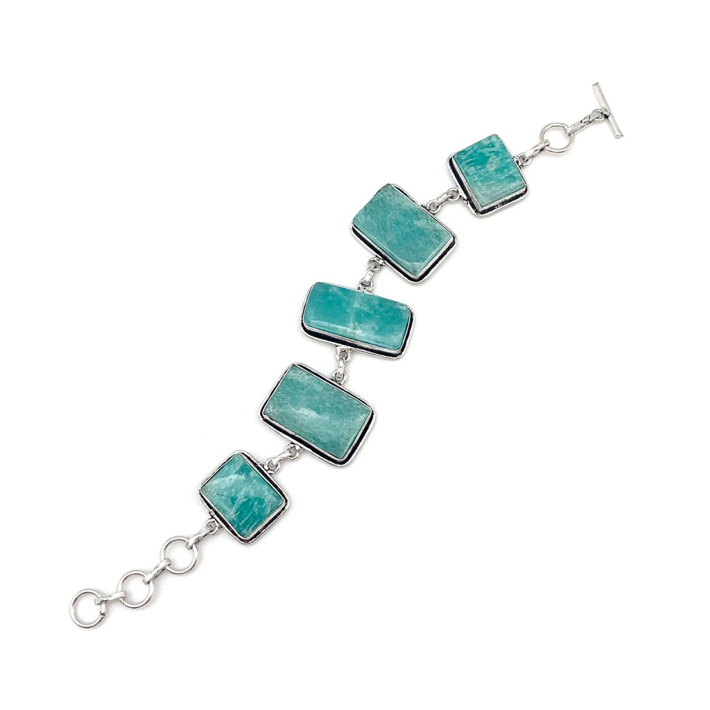 Anju Jewelry Kashi Semiprecious Stone Link Bracelet - Amazonite