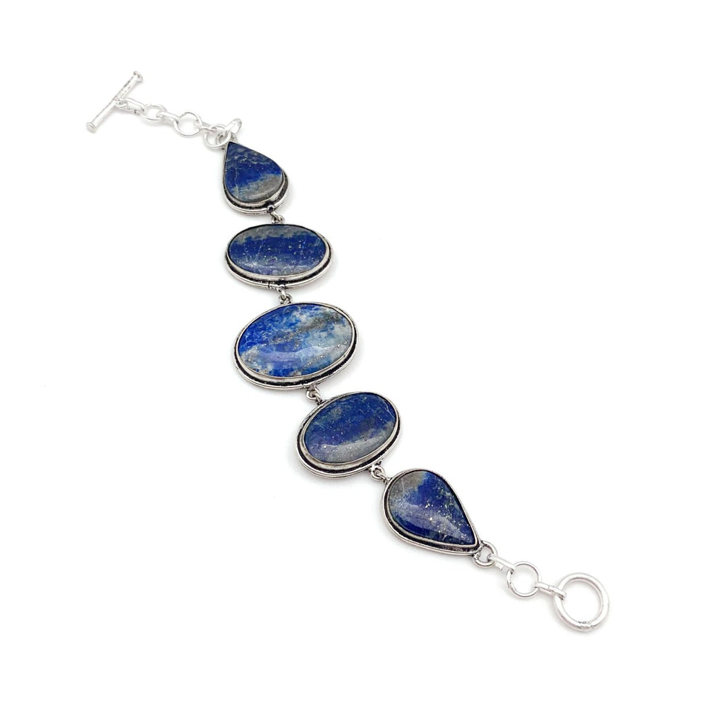 Anju Jewelry Kashi Semiprecious Stone Link Bracelet - Lapis