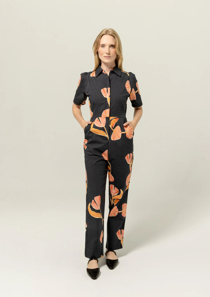 Bel Kazan Cotton Poplin Kami Jumpsuit in Dahlia