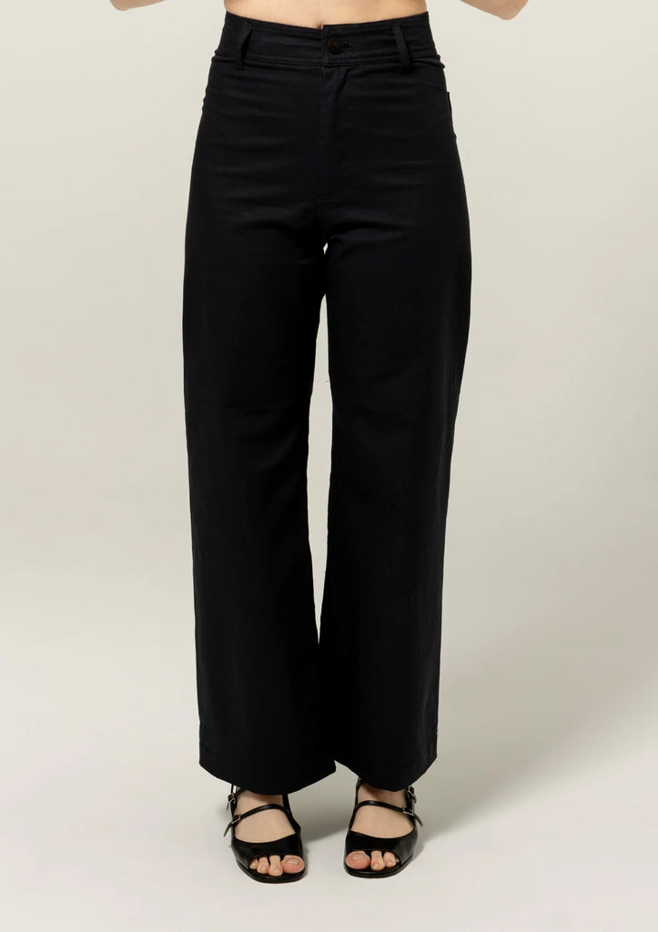 Bel Kazan Cotton Twill Kaya Pant in Black