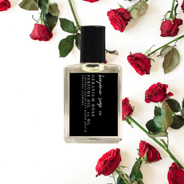 Benjamin Soap Co. Natural Plant-Based Perfume Roller - Geranium Rose
