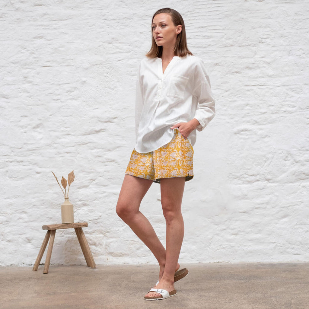 Bibico 100% Cotton Petra Day Shorts in Bodhi Print