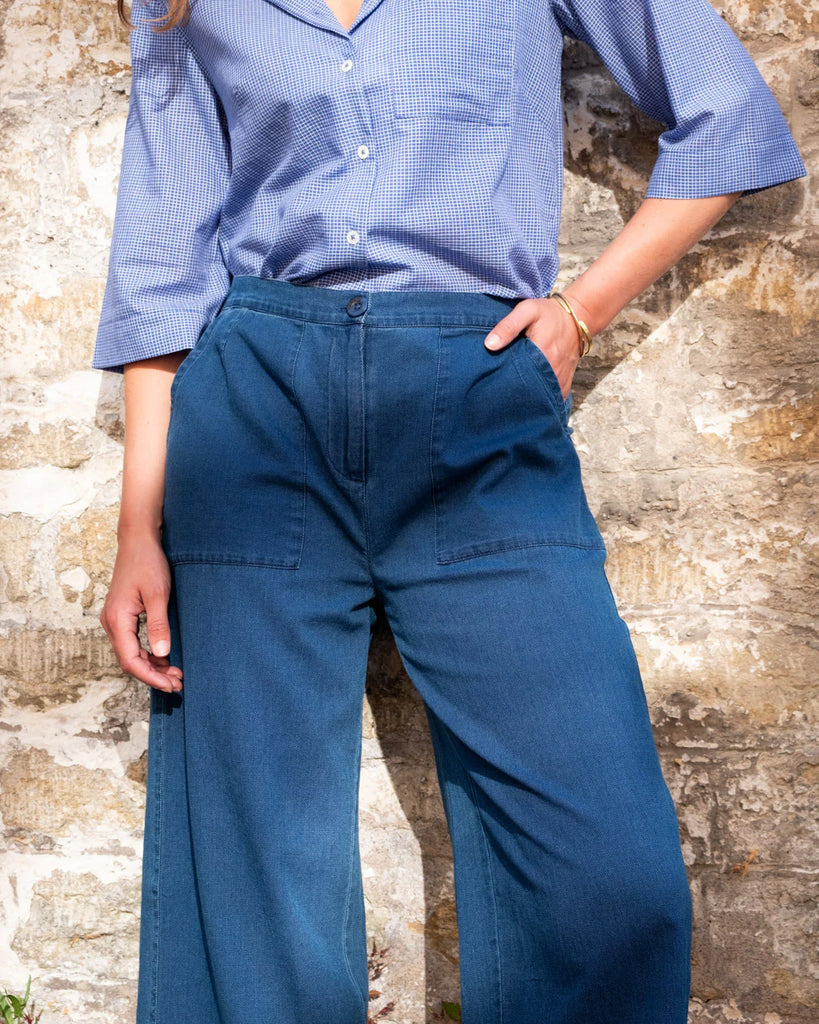 Bibico Carrie Culottes in 100% Cotton Textured Denim