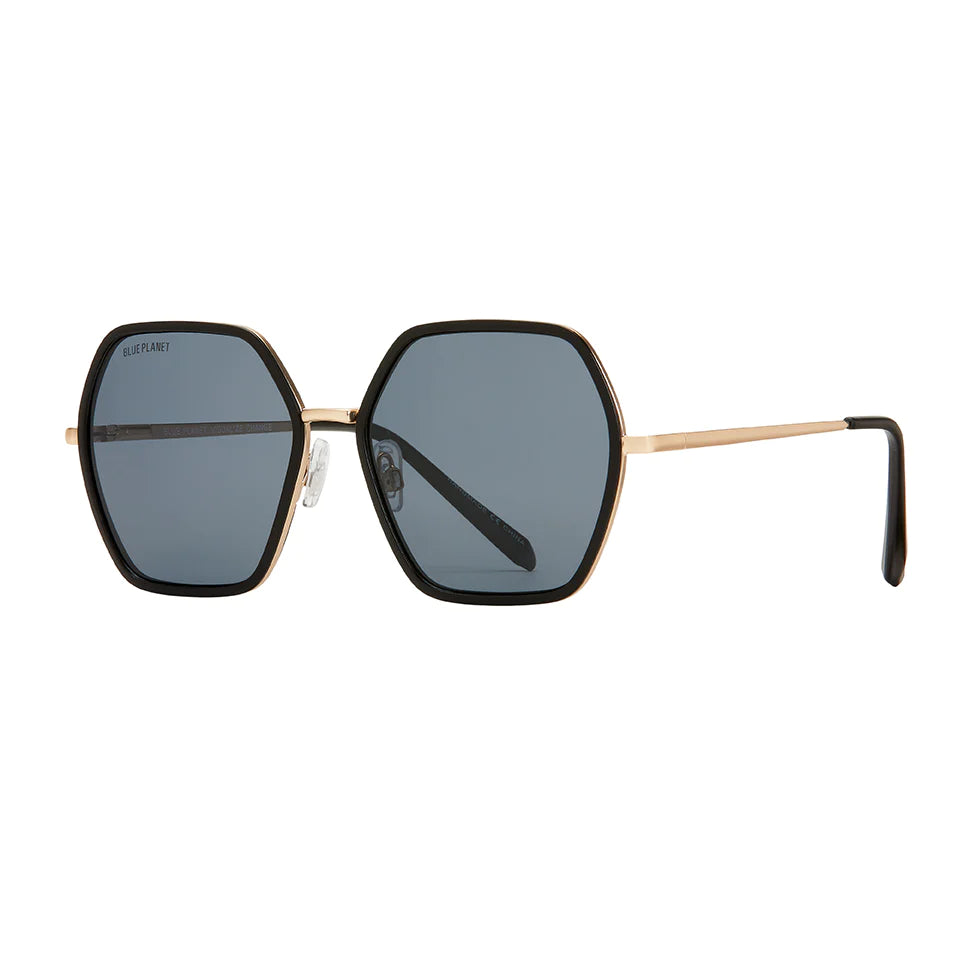 Blue Planet Eco Eyewear Addyson Polarized Lens Sunglasses - Addyson Sunglasses - Matte/Onyx + Smoke