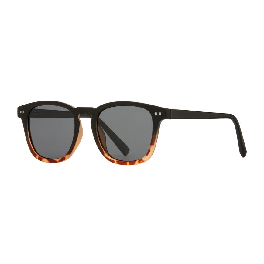 Blue Planet Eco Eyewear Ansen Polarized Lens Sunglasses - Onyx Walnut Tortoise + Smoke