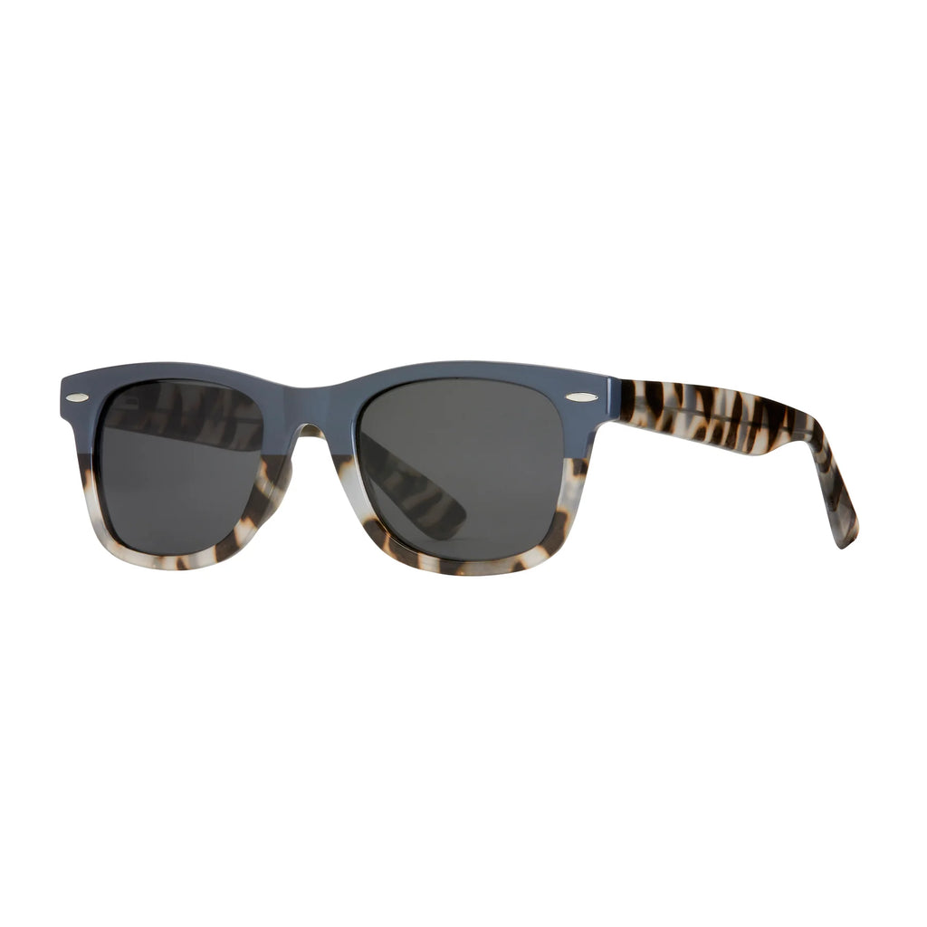Blue Planet Eco Eyewear Dylan Polarized Lens Sunglasses - Grey/Ivory Tortoise + Smoke