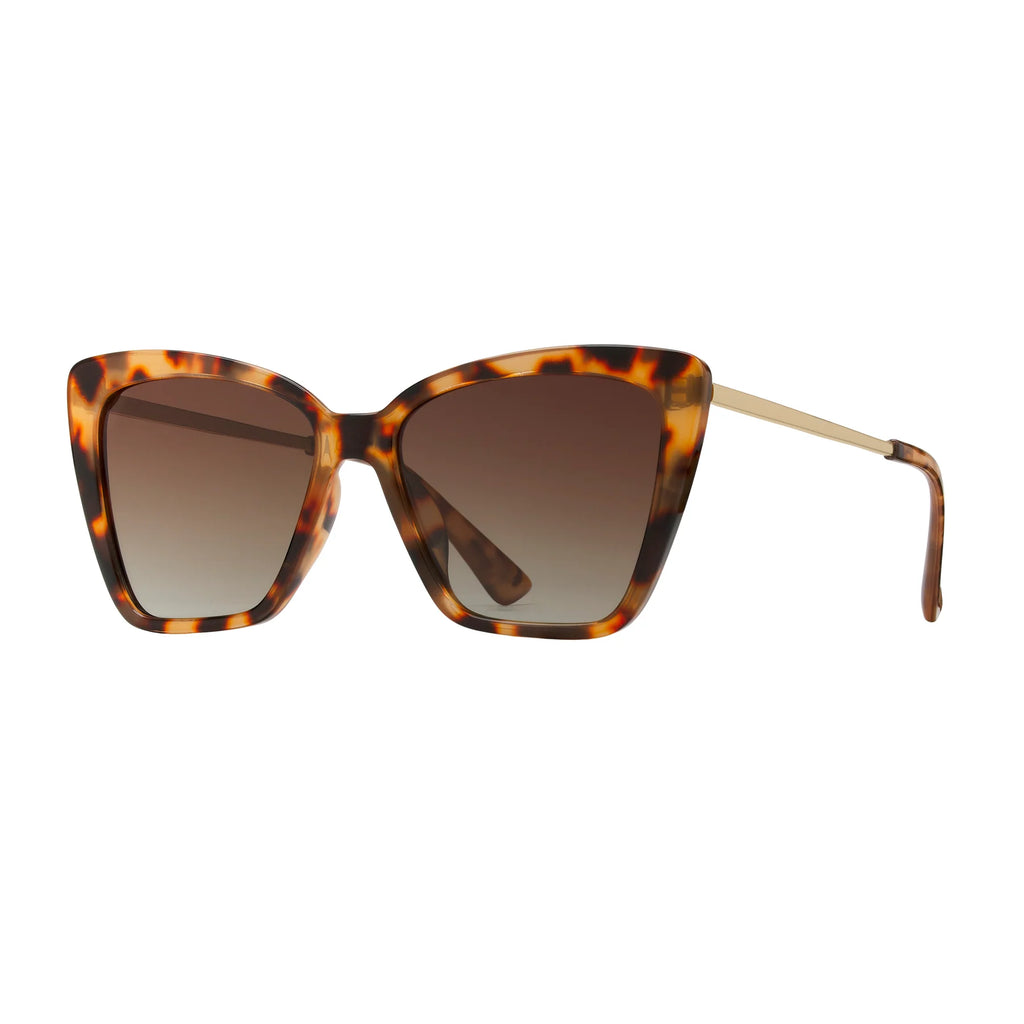 Blue Planet Eco Eyewear Sydnie Polarized Lens Sunglasses - Honey Tort/Gold
