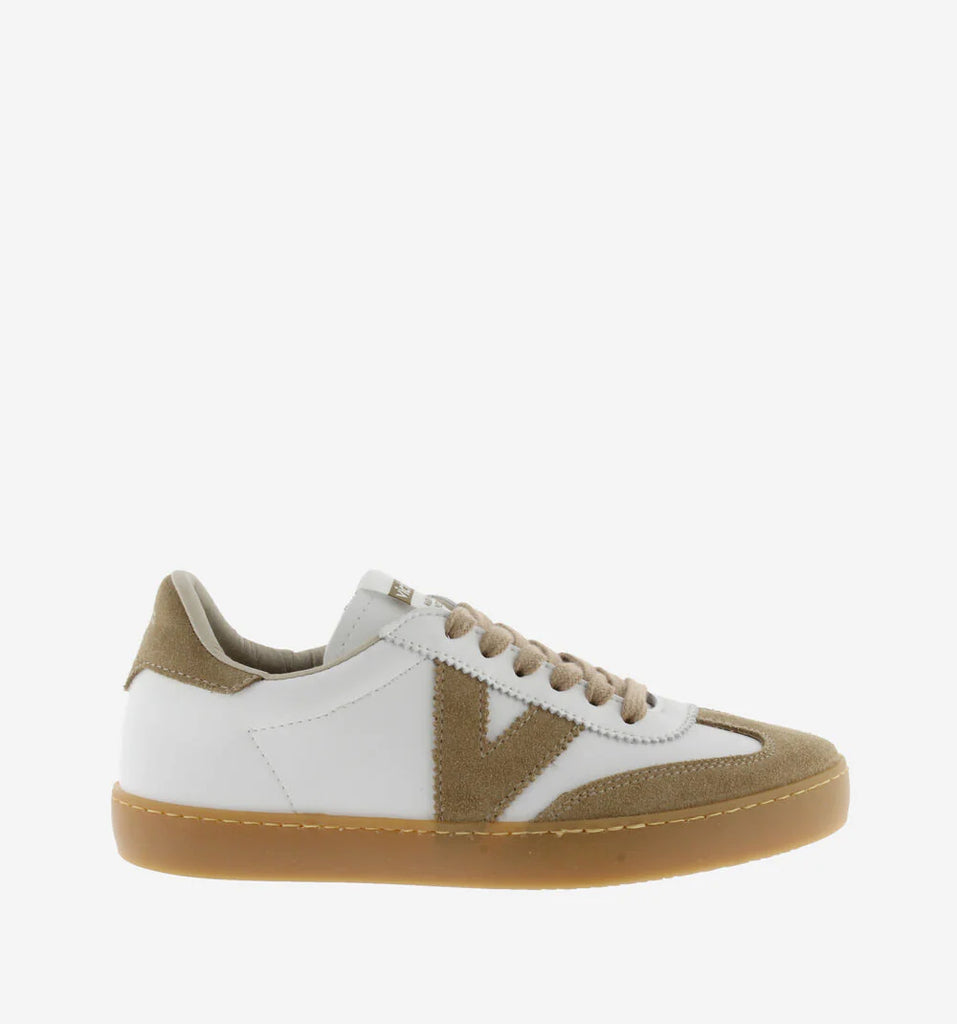 Calzados Victoria Natural Rubber Sole Berlin Trainer Sneaker in Beige