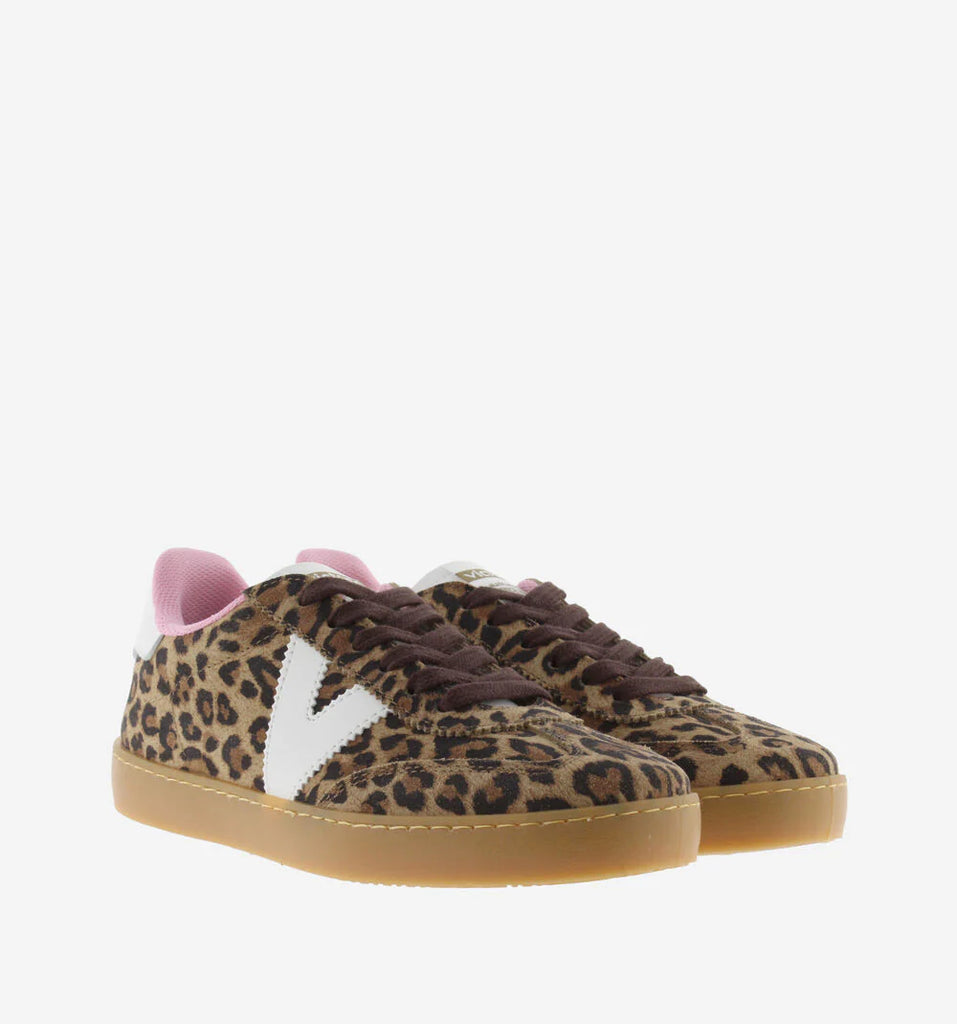 Calzados Victoria Natural Rubber Sole Berlin Trainer Sneaker in Leopard