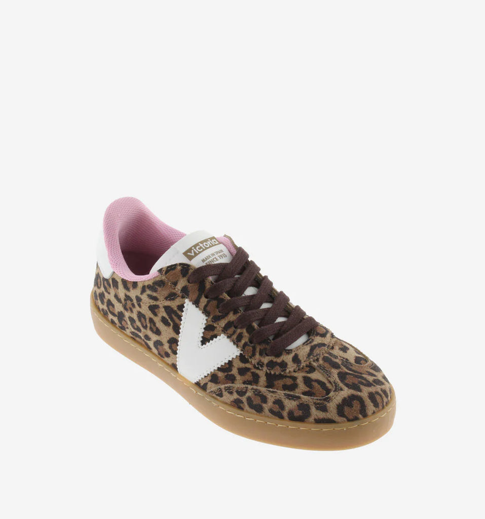 Calzados Victoria Natural Rubber Sole Berlin Trainer Sneaker in Leopard