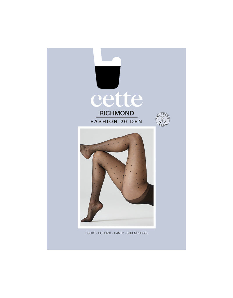 Cette RICHMOND Sheer Recycled Polka Dot Tights - Black