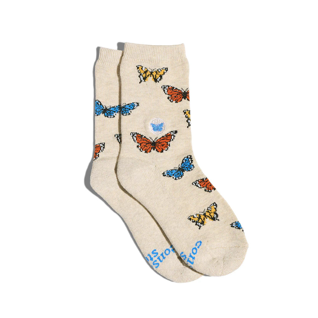 Conscious Step Organic Cotton KIDS Socks that Protect Butterflies