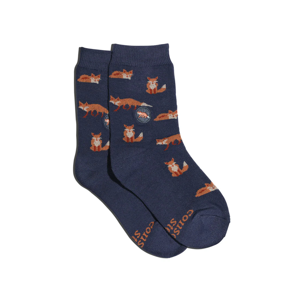 Conscious Step Organic Cotton KIDS Socks that Protect Foxes