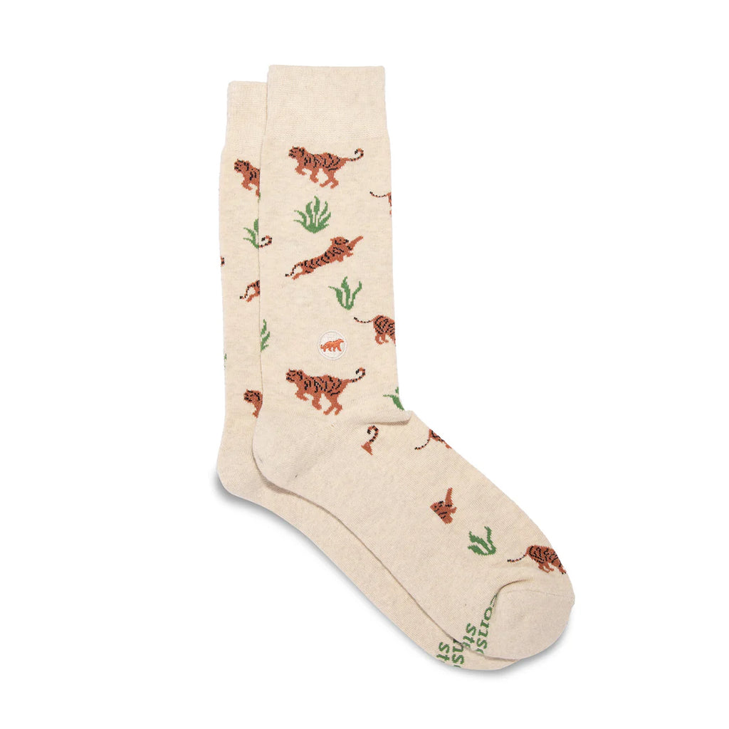 Conscious Step Organic Cotton Socks that Protect Tigers