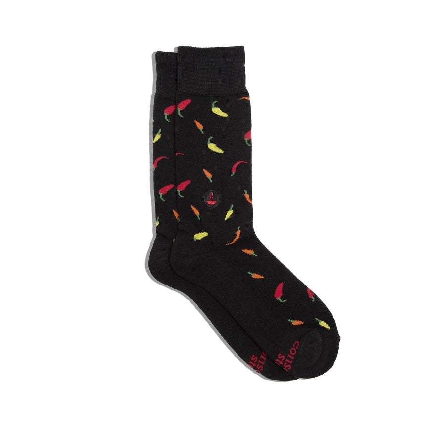 Conscious Step Organic Cotton Socks that Provide Meals - Black Peppers