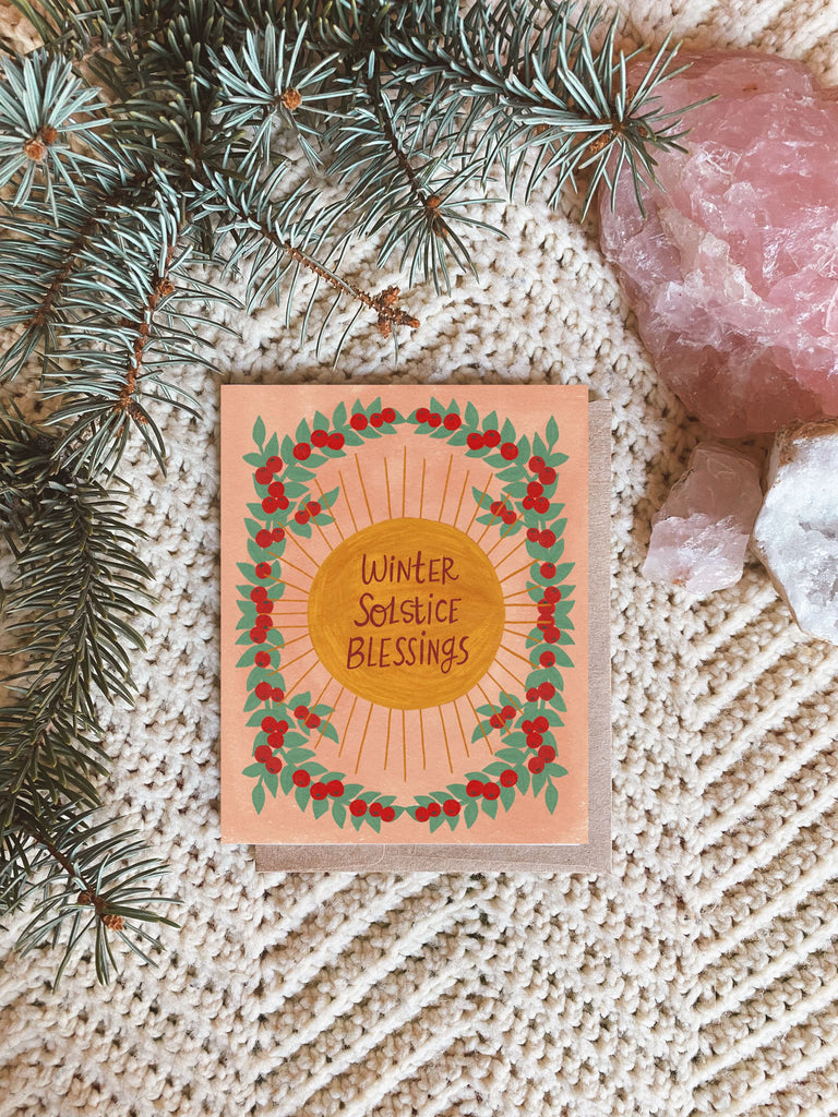 Dream Folk Studio Winter Solstice Holiday Greeting Card - Local South Dakota Artist