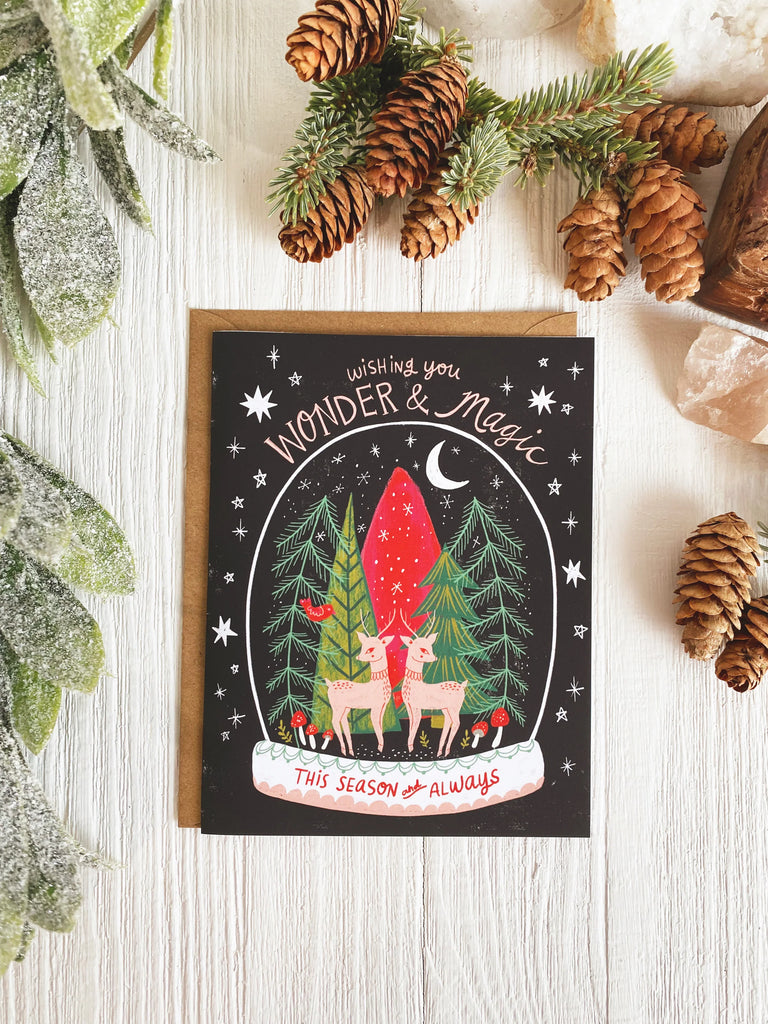 Dream Folk Studio Wonder & Magic Holiday Greeting Card - Local South Dakota Artist