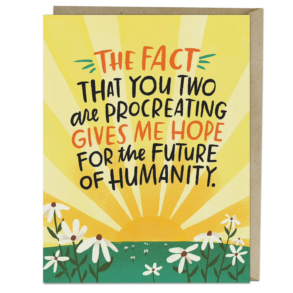 Em & Friends Future of Humanity Baby Greeting Card