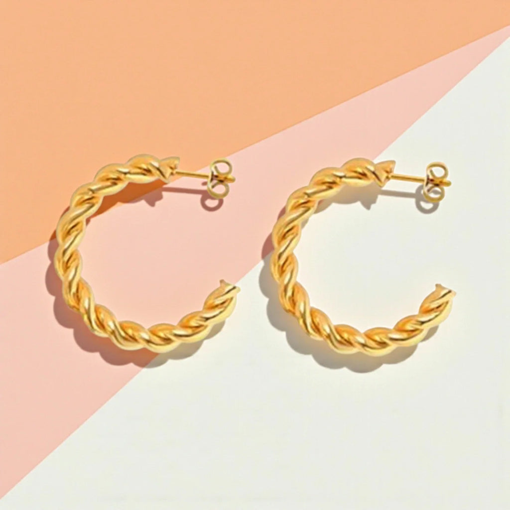 EthicGoods Gold Twisted Hoop Earrings – Terra Shepherd Boutique ...
