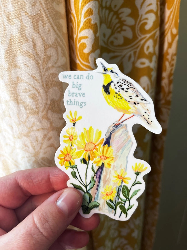 Fabulously Feminist Vinyl Sticker - We Can Do Big Brave Things