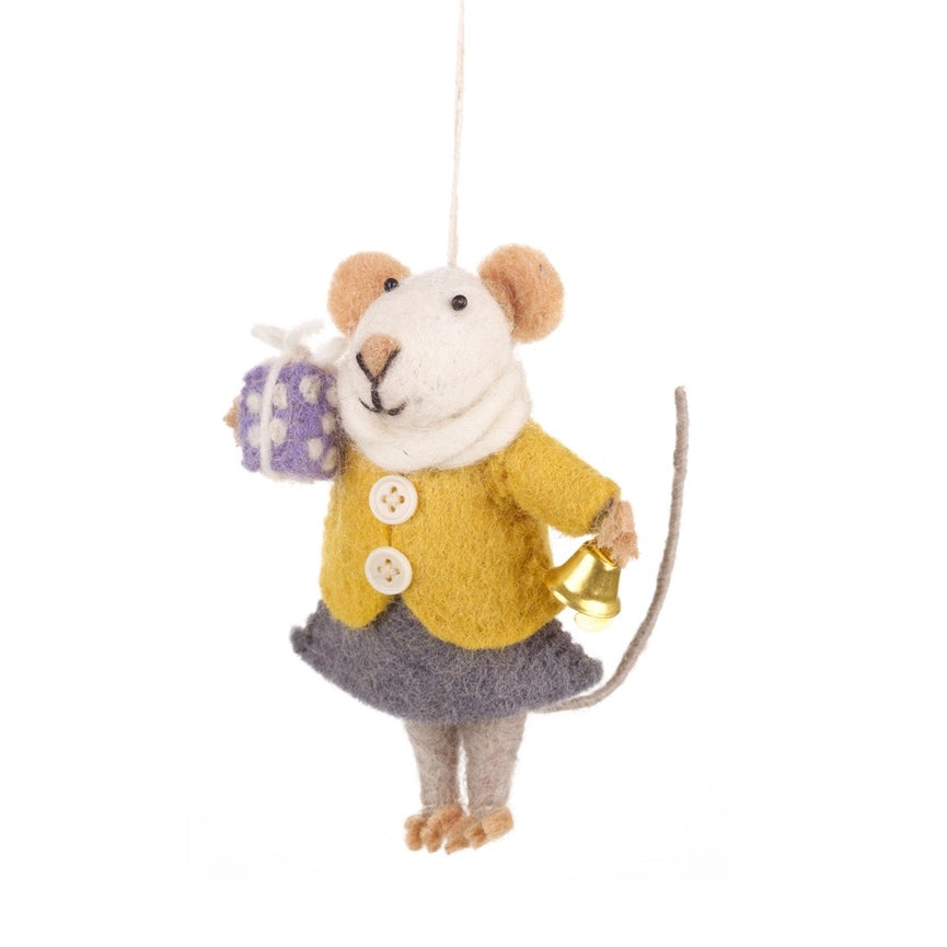 Felt So Good Agnes Mouse Felted Ornament