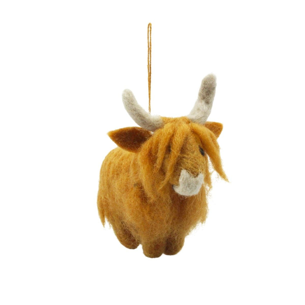 Felt So Good Highland Cow Handmade Felted Ornament