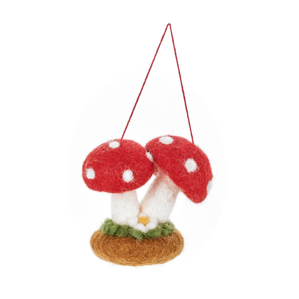 Felt So Good Magical Toadstools Felted Ornament