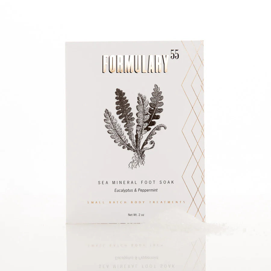 Formulary 55 Handcrafted Sea Mineral Foot Soak Botanical Treatment - Eucalyptus & Peppermint