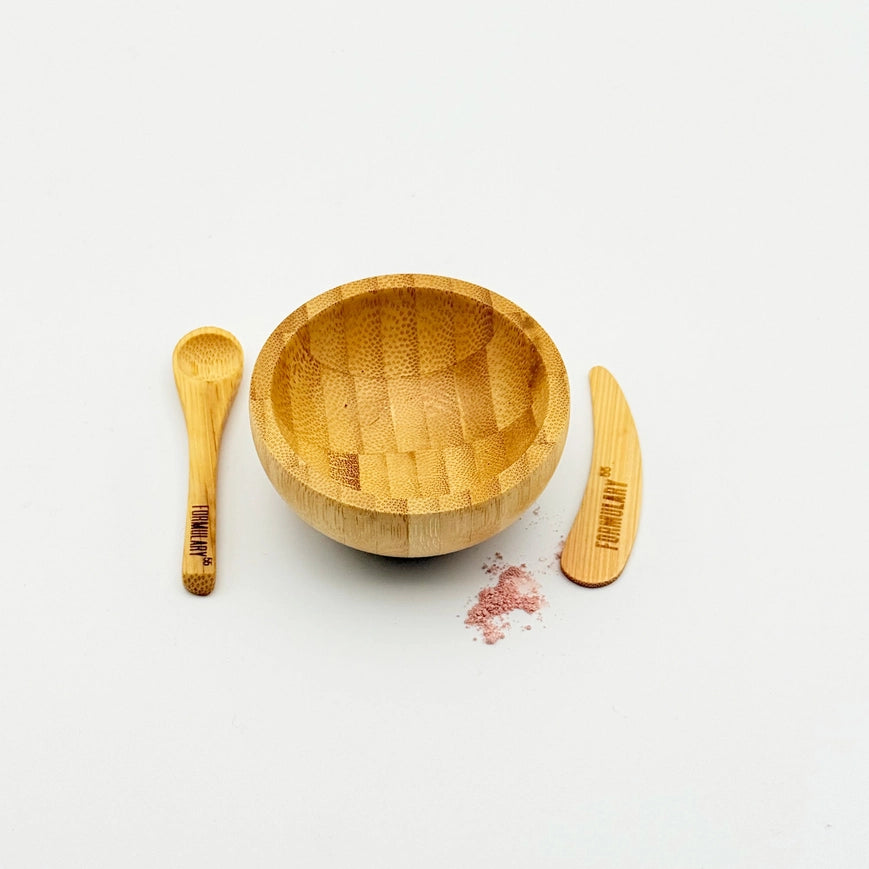 Formulary 55 Organic Bamboo Beauty Treatment Mixing Bowl Set 