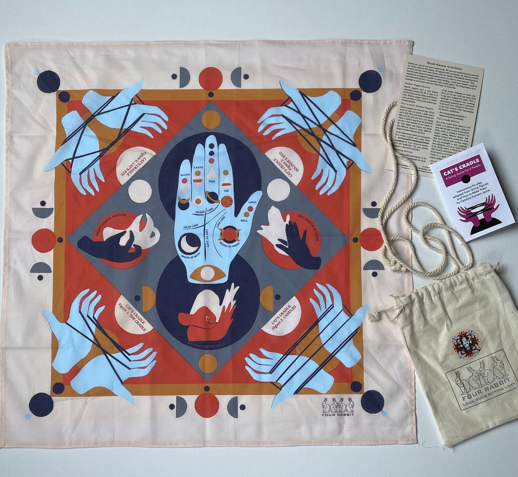 Four Rabbit Hand-Danna Cotton Multi-Board Game Bandana